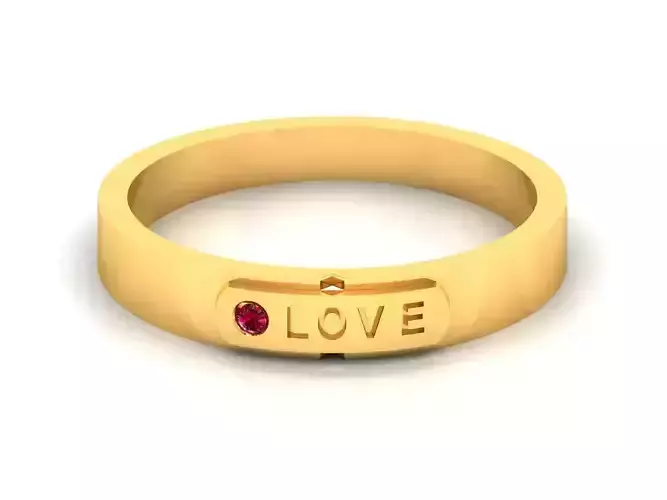 Women band ring 3dm stl render