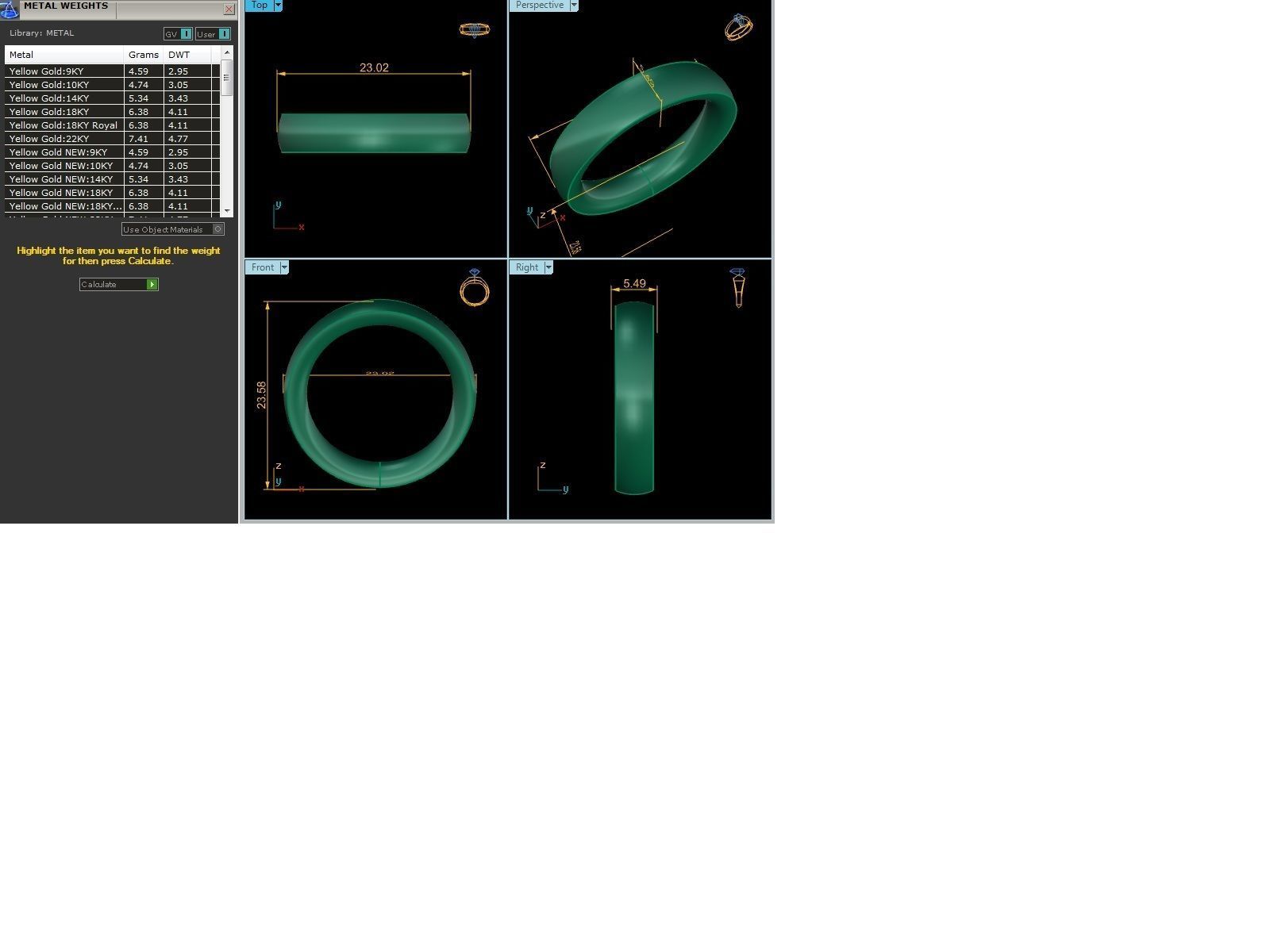 Women band ring 3dm stl render 3D print model_2