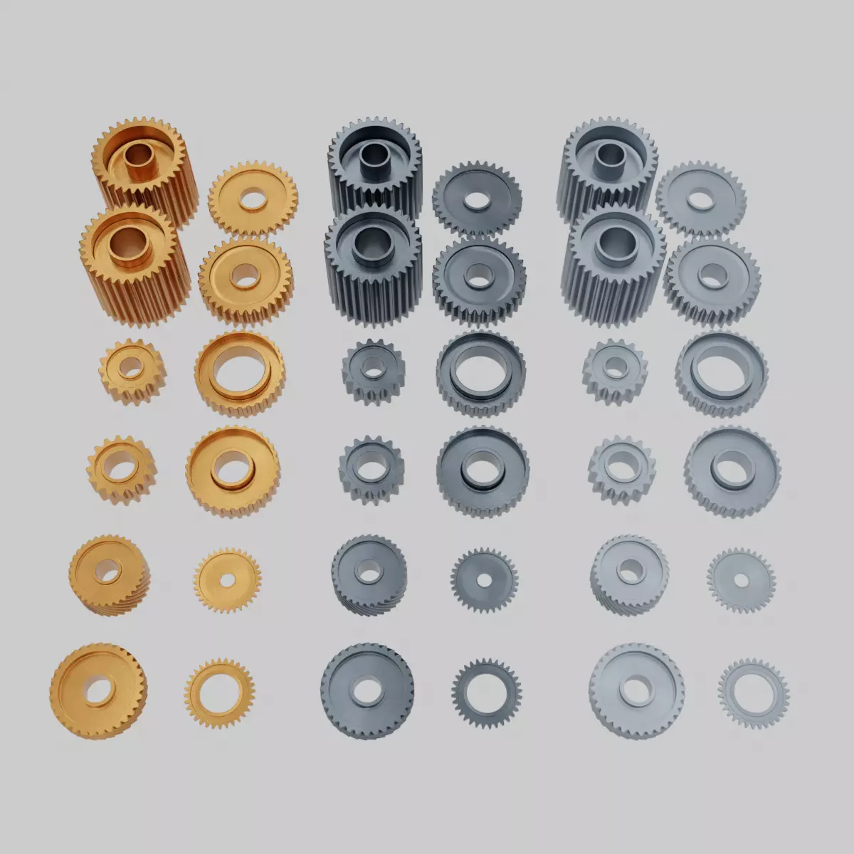 Gears Set types of 3D model_0