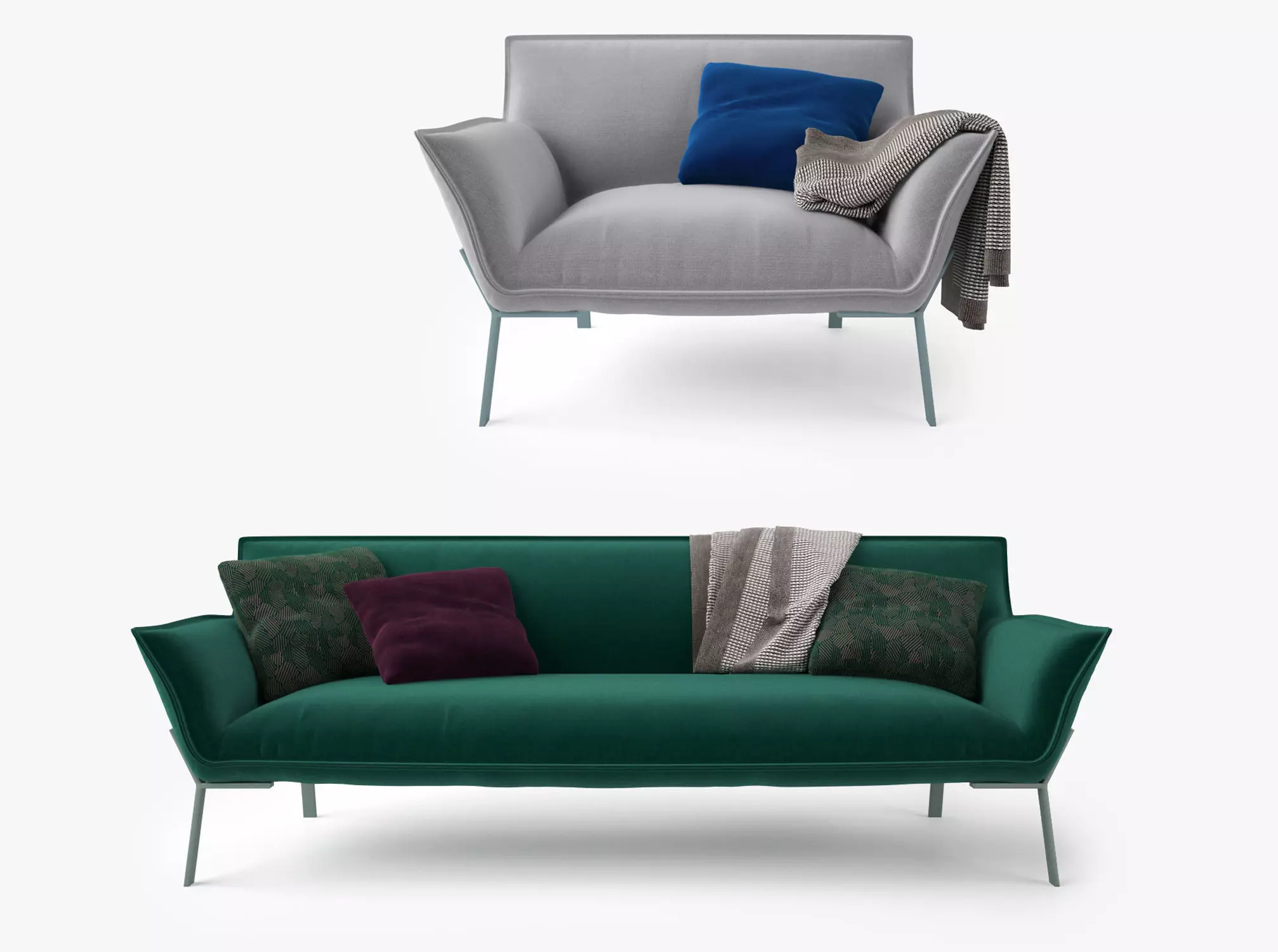 Jardan Lewis Sofa and Armchair 3D model