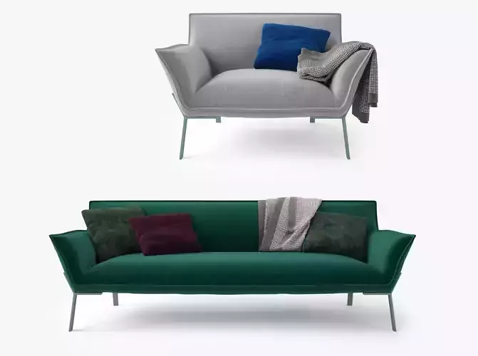 Jardan Lewis Sofa and Armchair 3D model