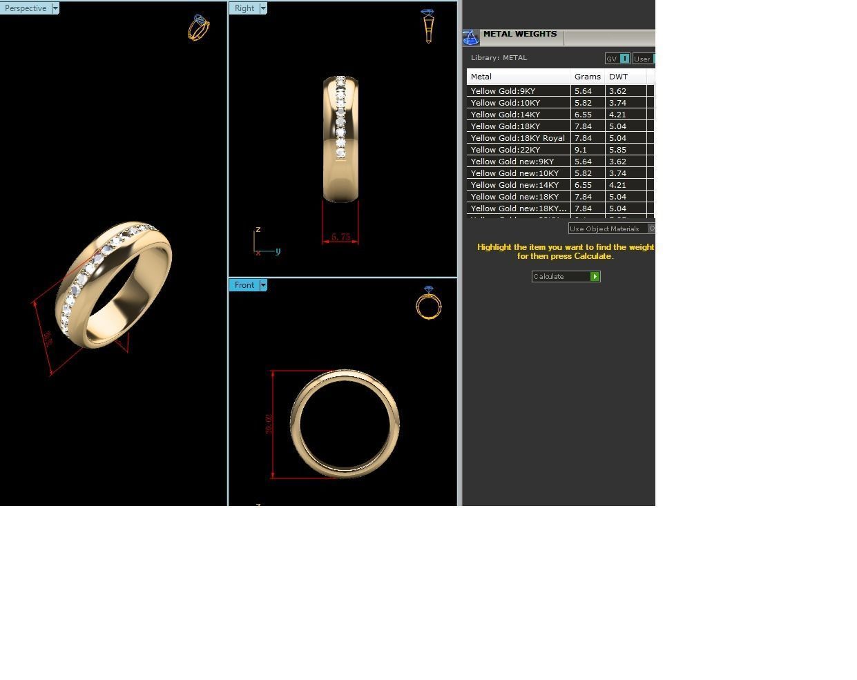 Women band ring 3dm stl render 3D print model_5