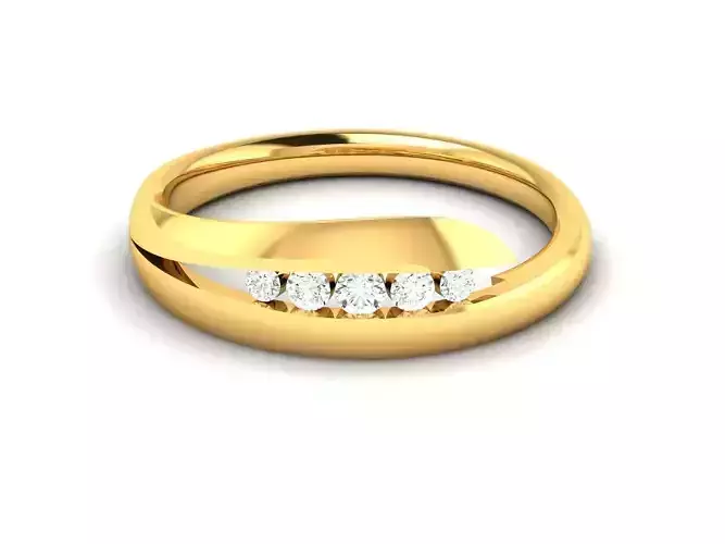 Women band ring 3dm stl render detail