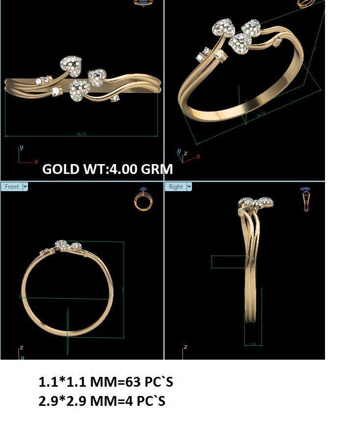 Women ring 3dm stl render detail 3D print model_4