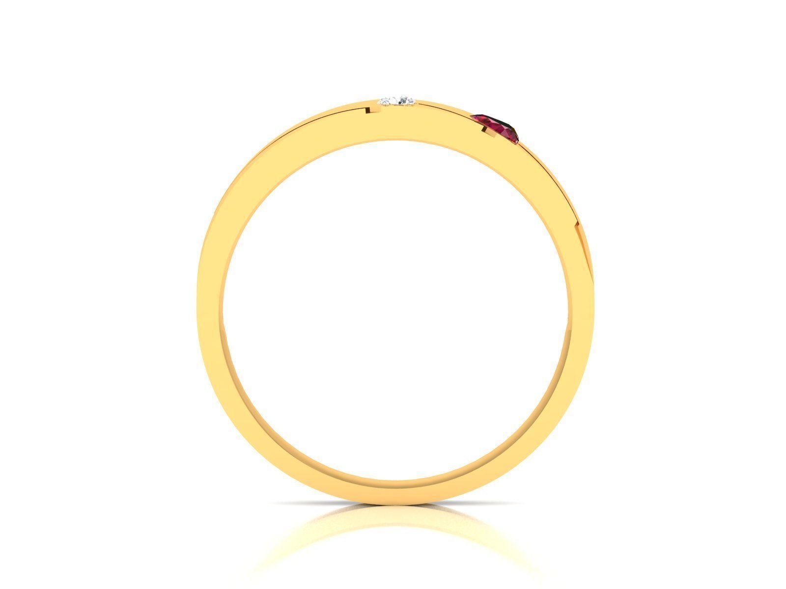 Women band ring 3dm stl render 3D print model_3