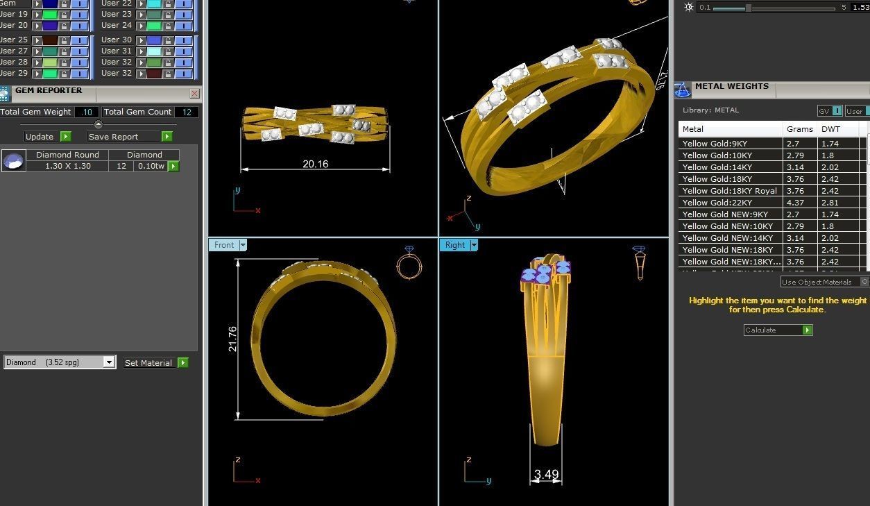 Women ring 3dm stl render detail 3D print model_8