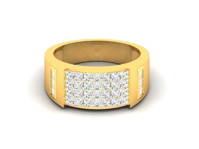 Gents band ring 3dm stl render 3D print model