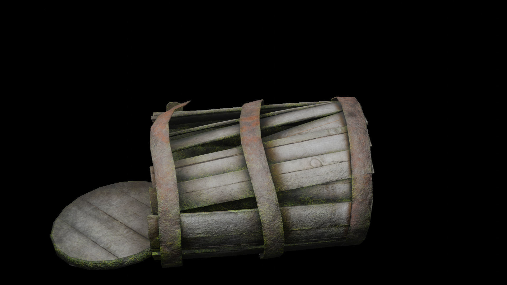 Extensive Barrel Collection Low-poly 3D model_16