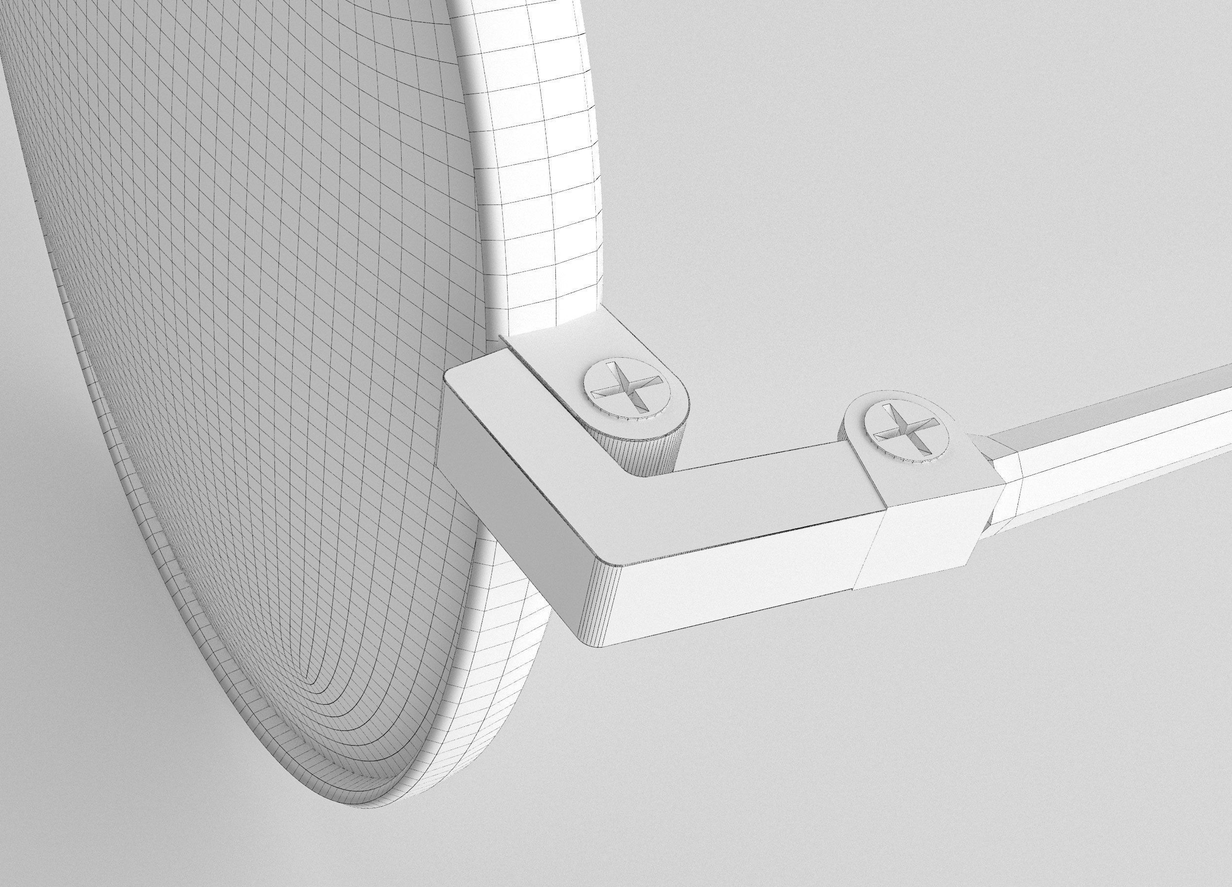 Sunglasses round - gold 3D model_10