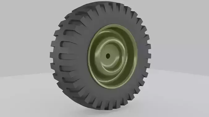 Printable Willys Jeep Wheel 3D print model