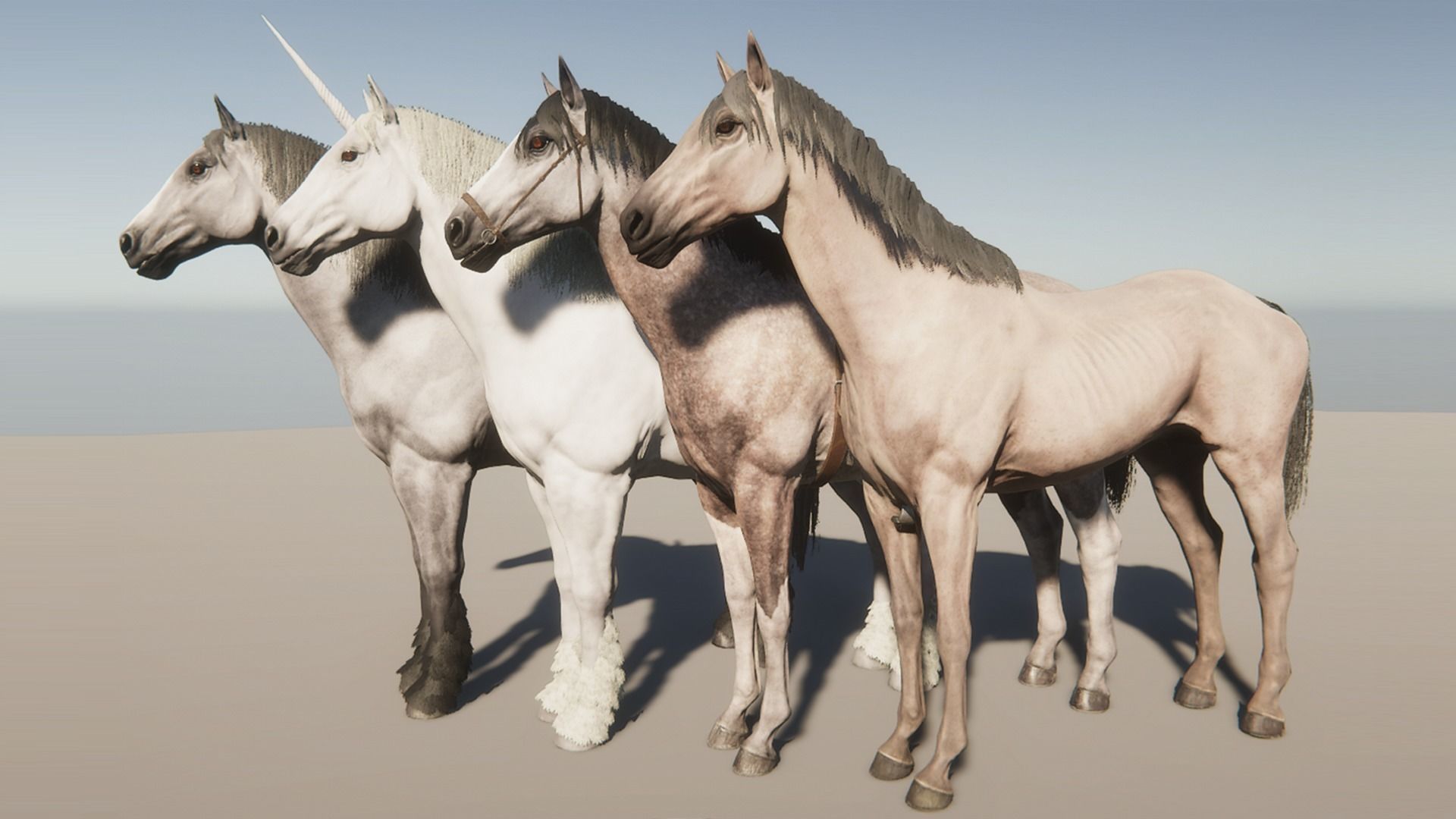 Stallions - Game Ready horse Low-poly 3D model_15