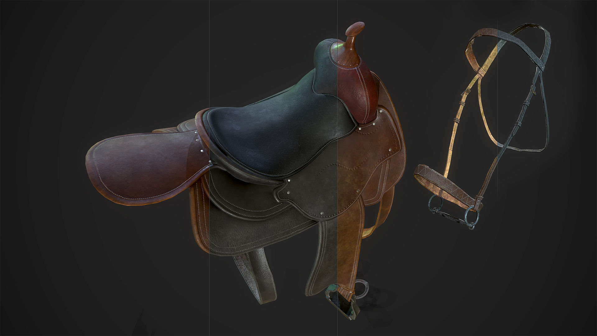 Stallions - Game Ready horse Low-poly 3D model_17