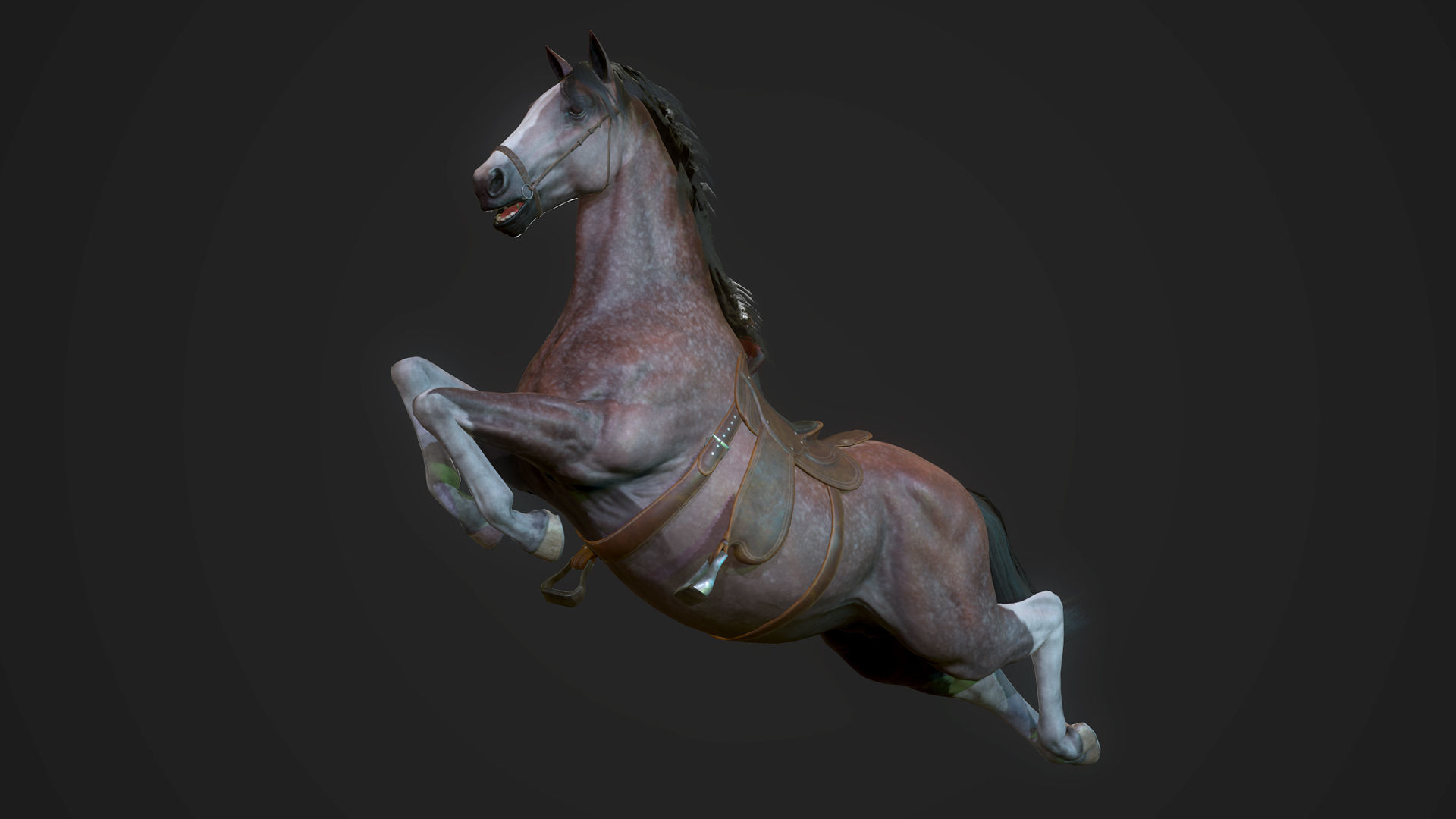 Stallions - Game Ready horse Low-poly 3D model_6