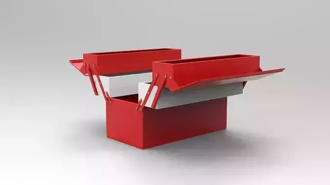 Metal Tool Box Low-poly 3D model