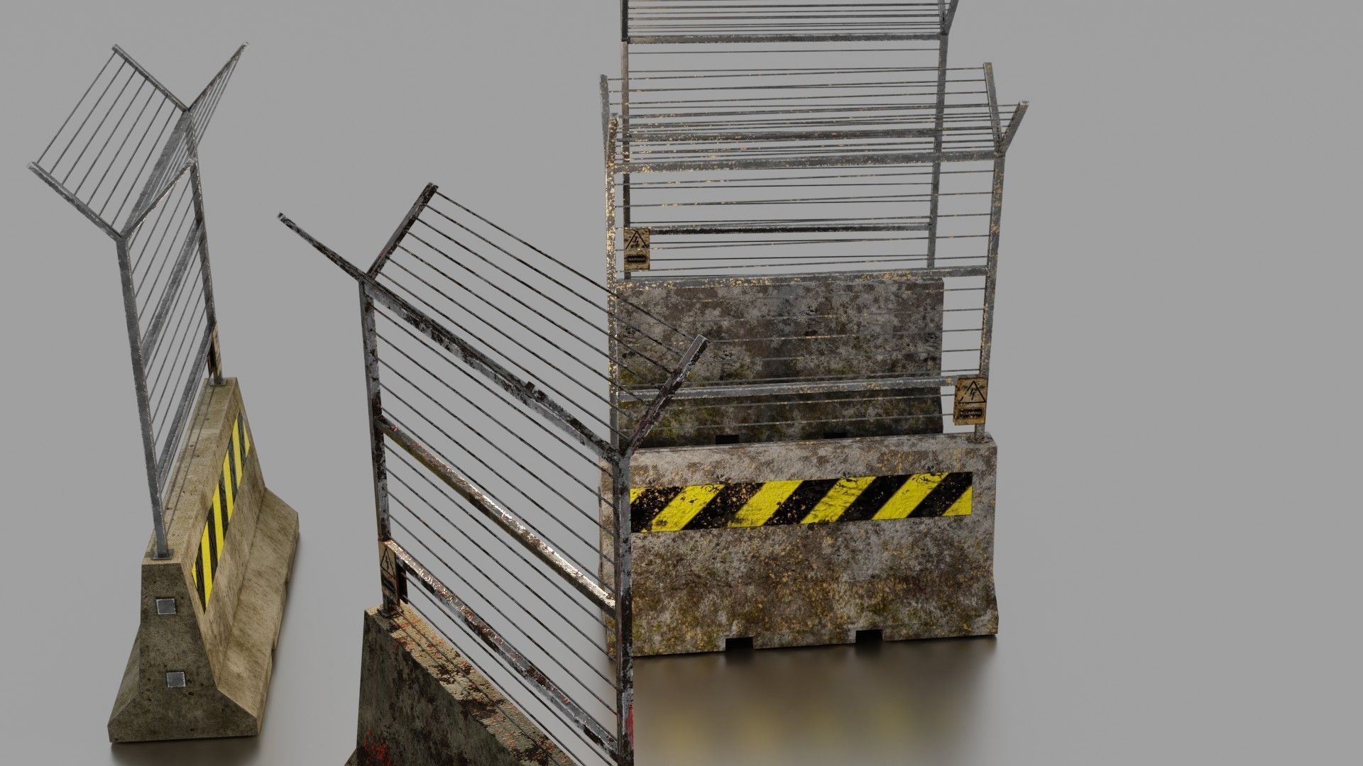 Concrete barrier  3D Model Collection_8