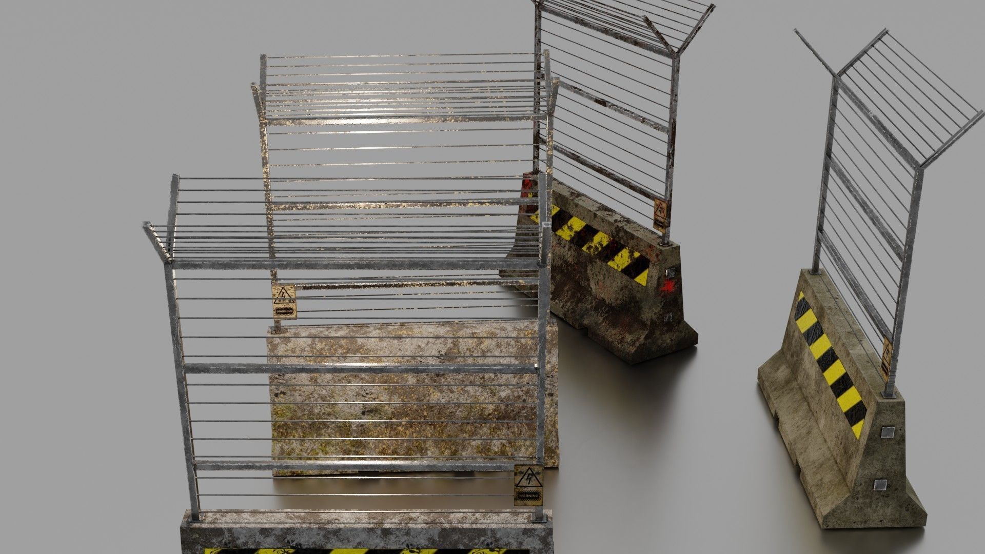 Concrete barrier  3D Model Collection_13