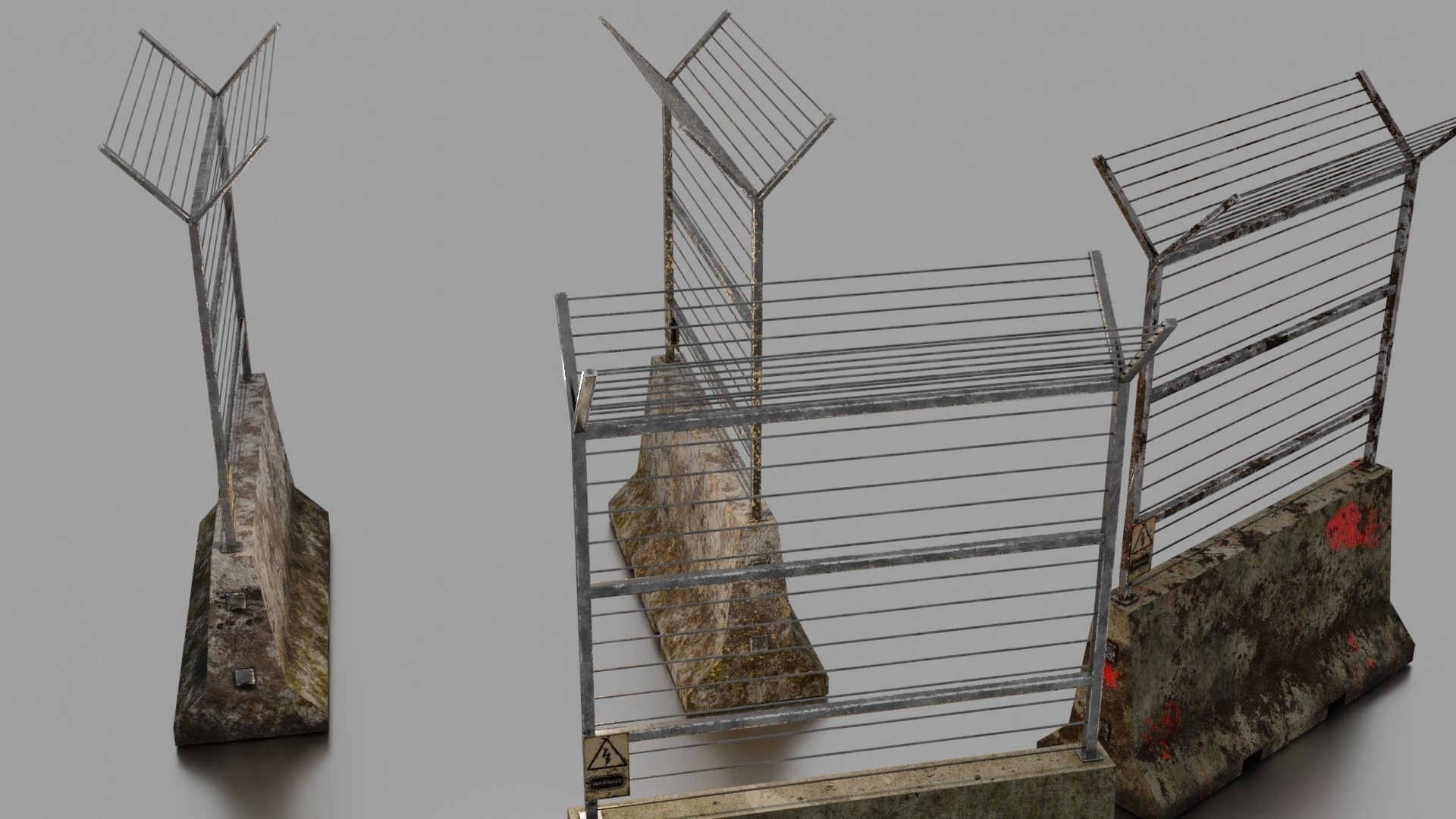 Concrete barrier  3D Model Collection_15