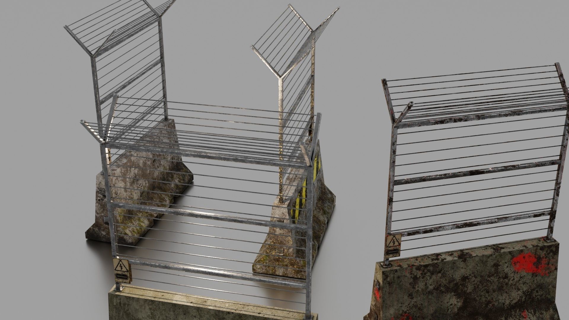 Concrete barrier  3D Model Collection_3