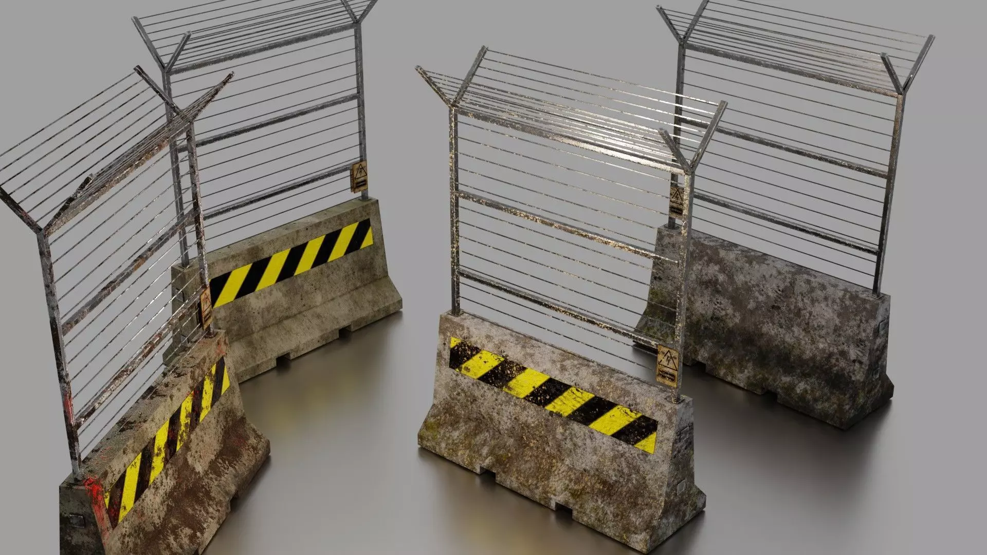 Concrete barrier  3D Model Collection_0