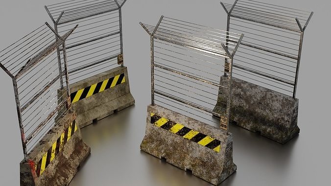 Concrete barrier  3D Model Collection