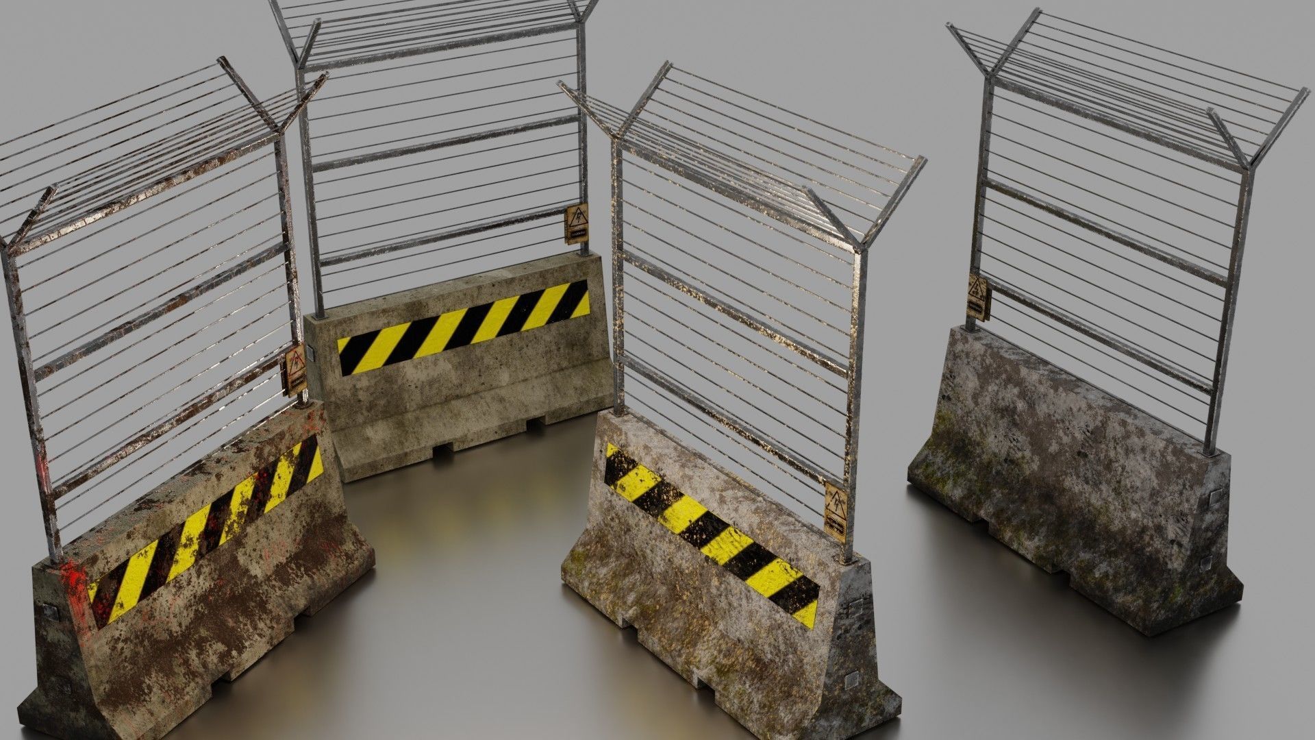 Concrete barrier  3D Model Collection_23