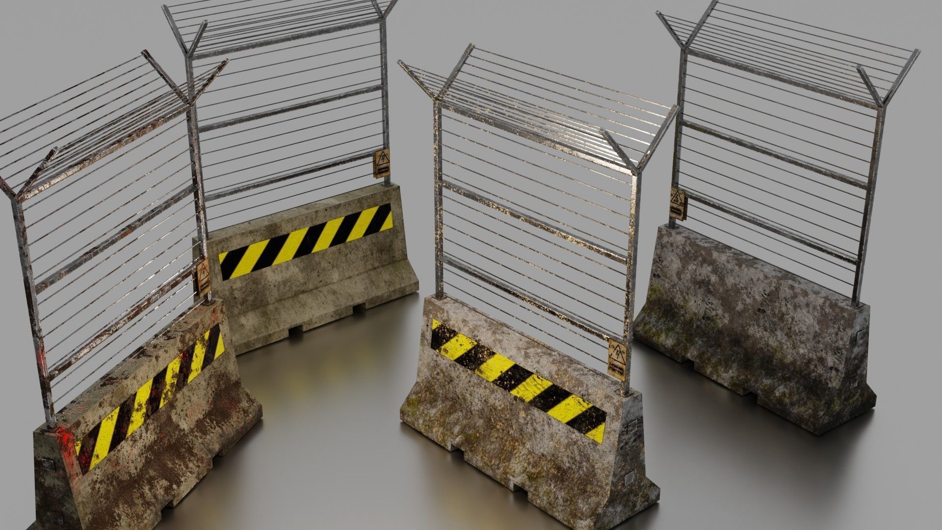 Concrete barrier  3D Model Collection_21