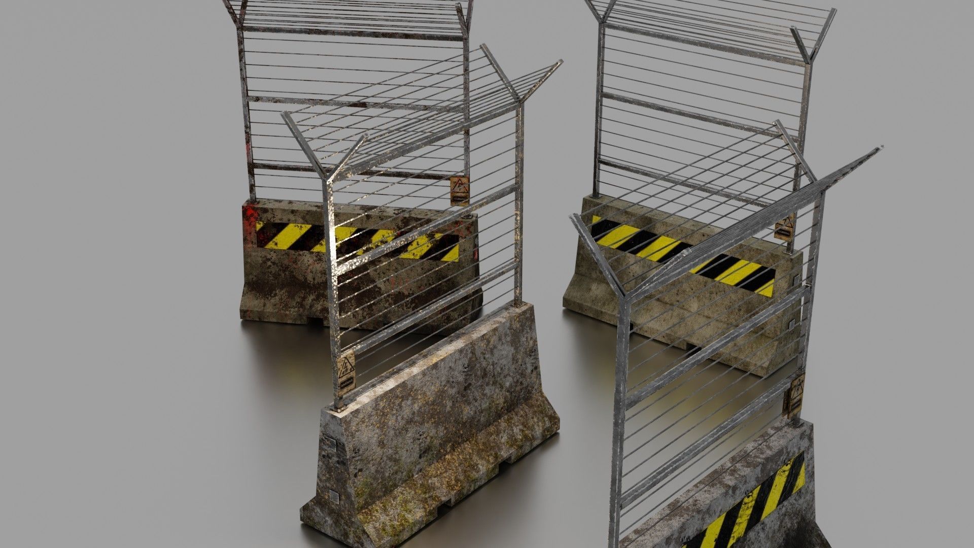 Concrete barrier  3D Model Collection_10