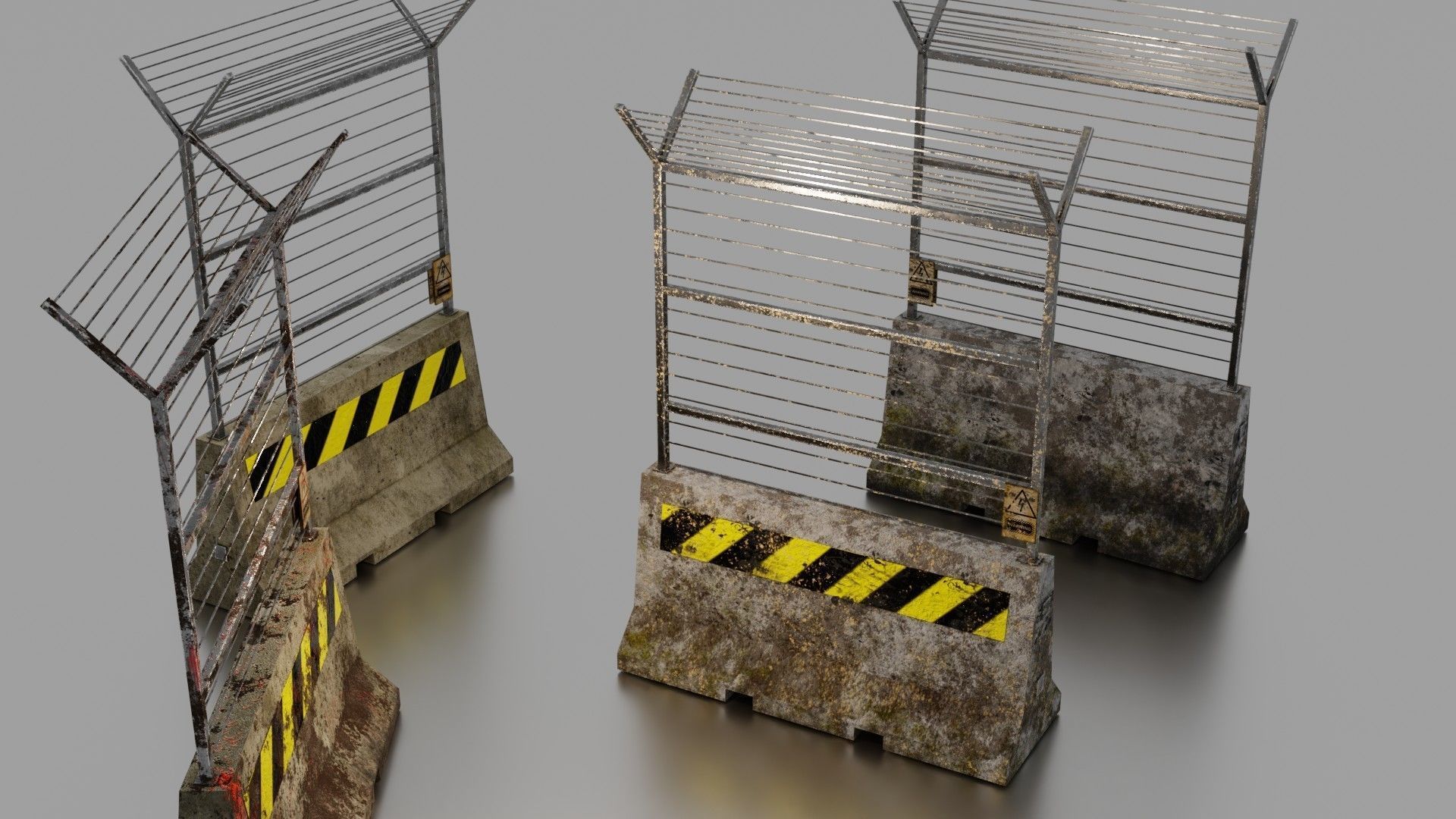 Concrete barrier  3D Model Collection_22