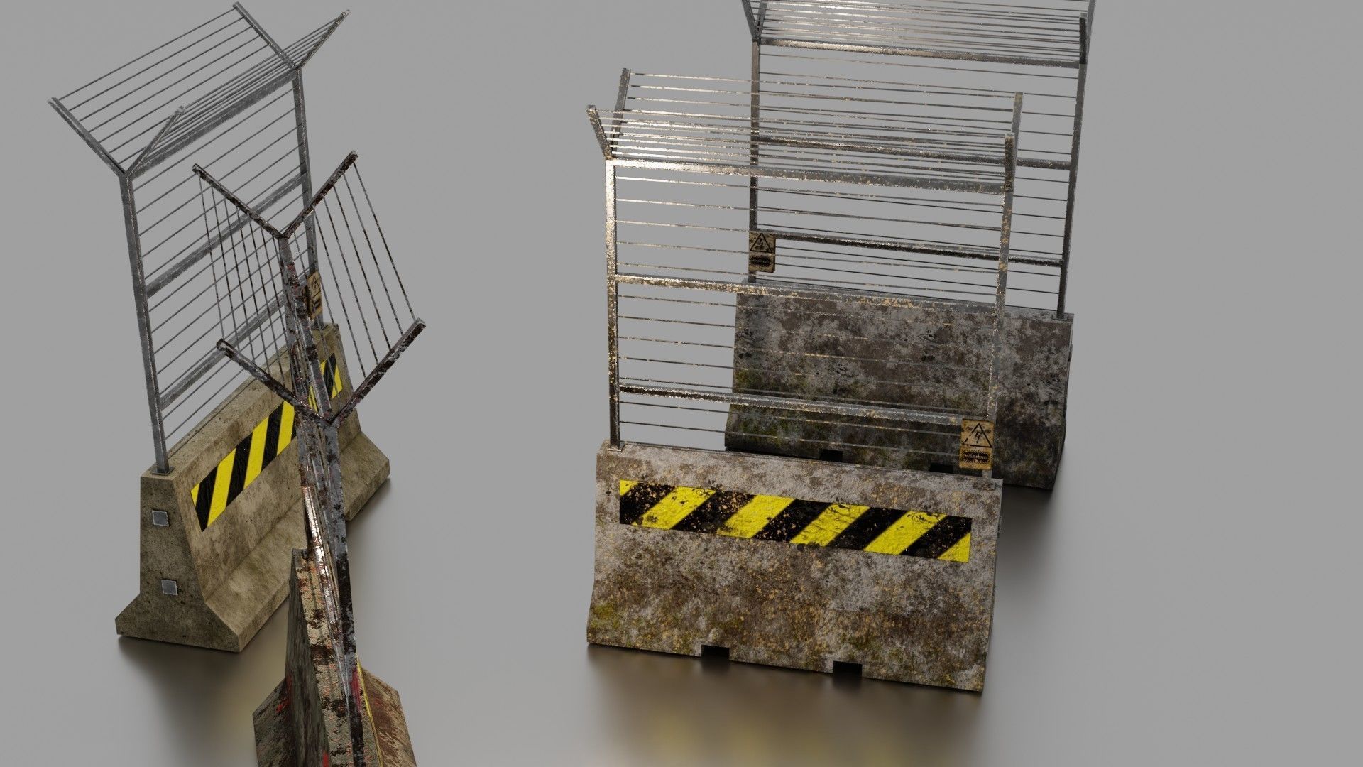 Concrete barrier  3D Model Collection_18