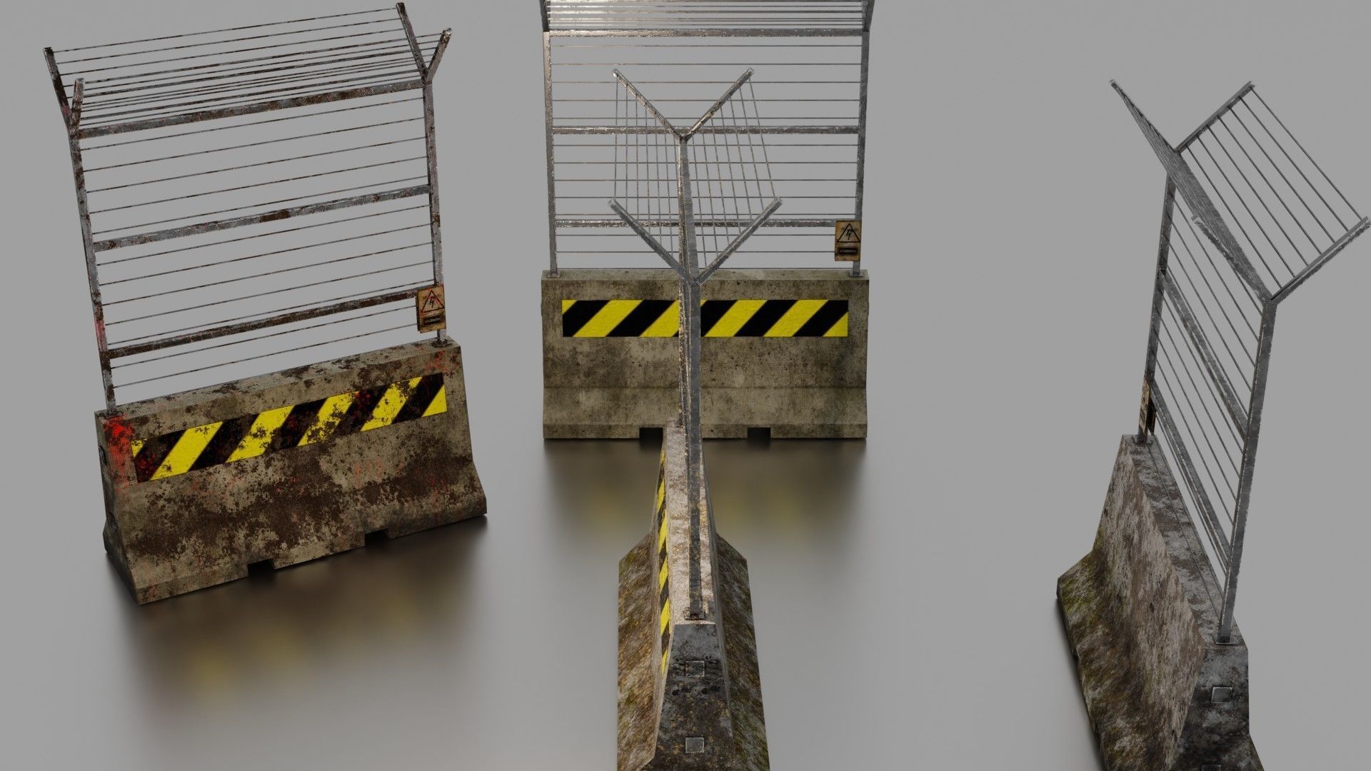Concrete barrier  3D Model Collection_20