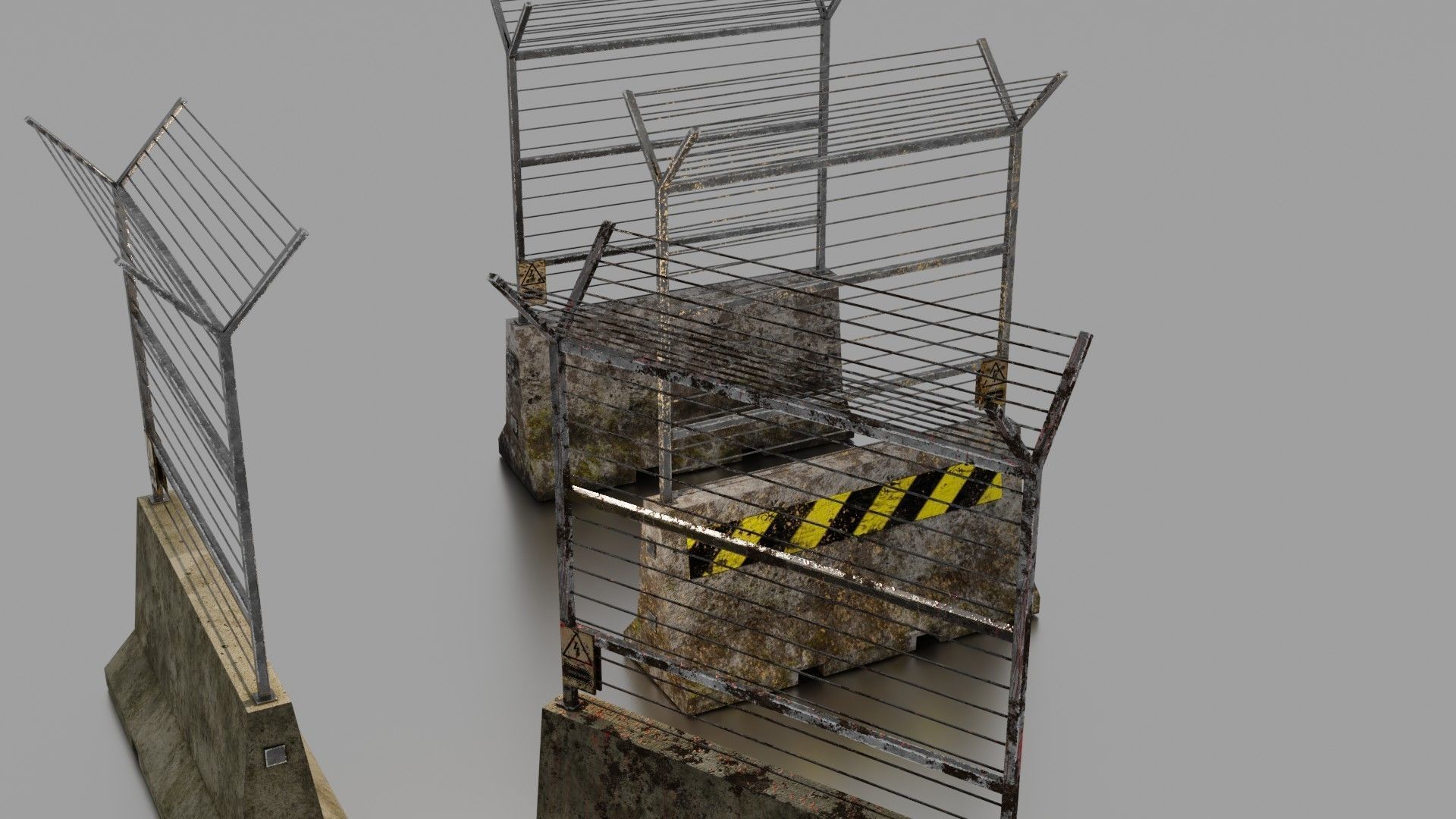 Concrete barrier  3D Model Collection_2