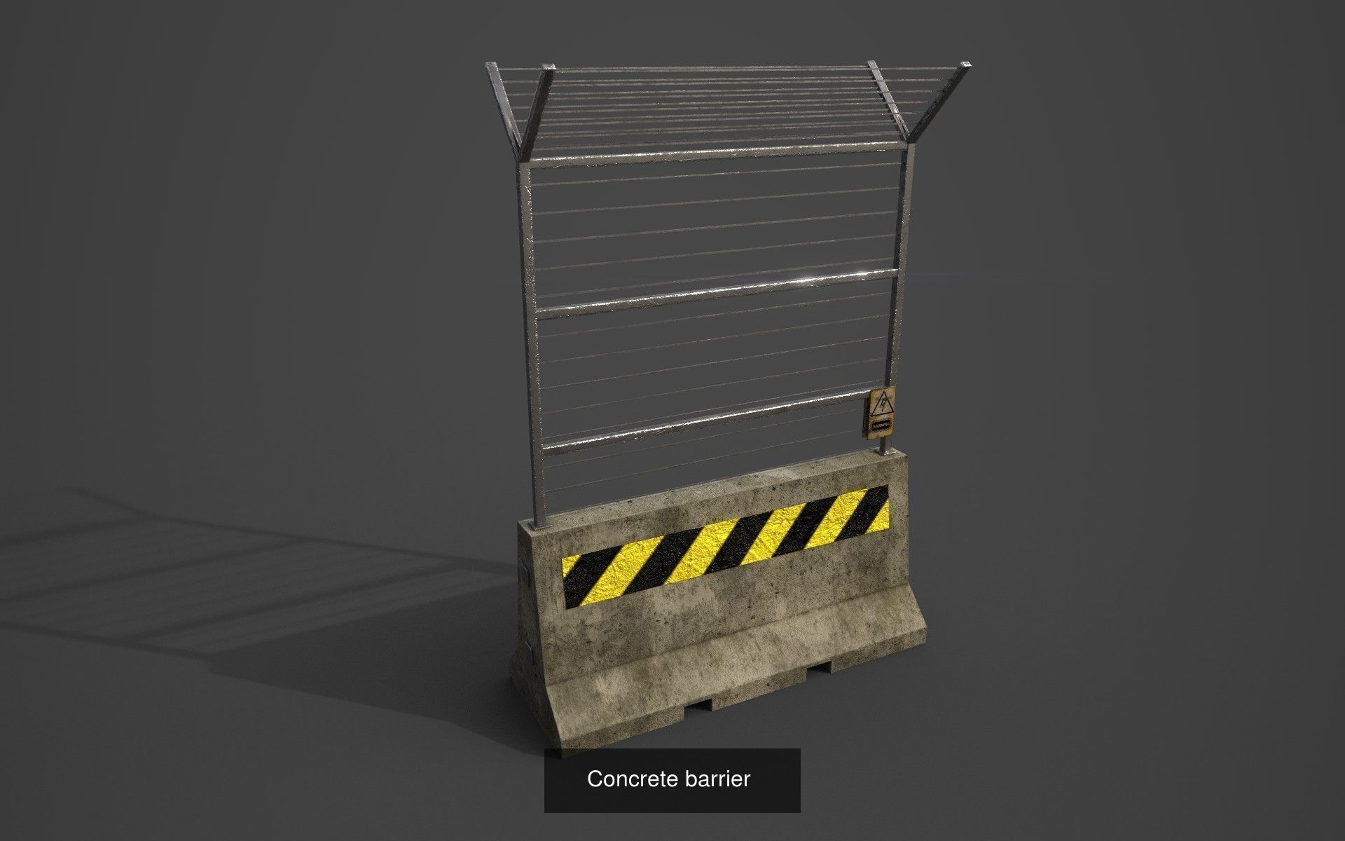 Concrete barrier  3D Model Collection_7