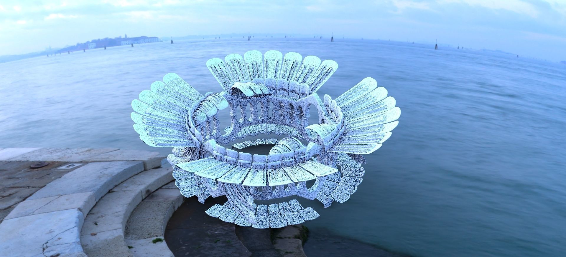 Ocean Dome open Modern Art 3D model_1