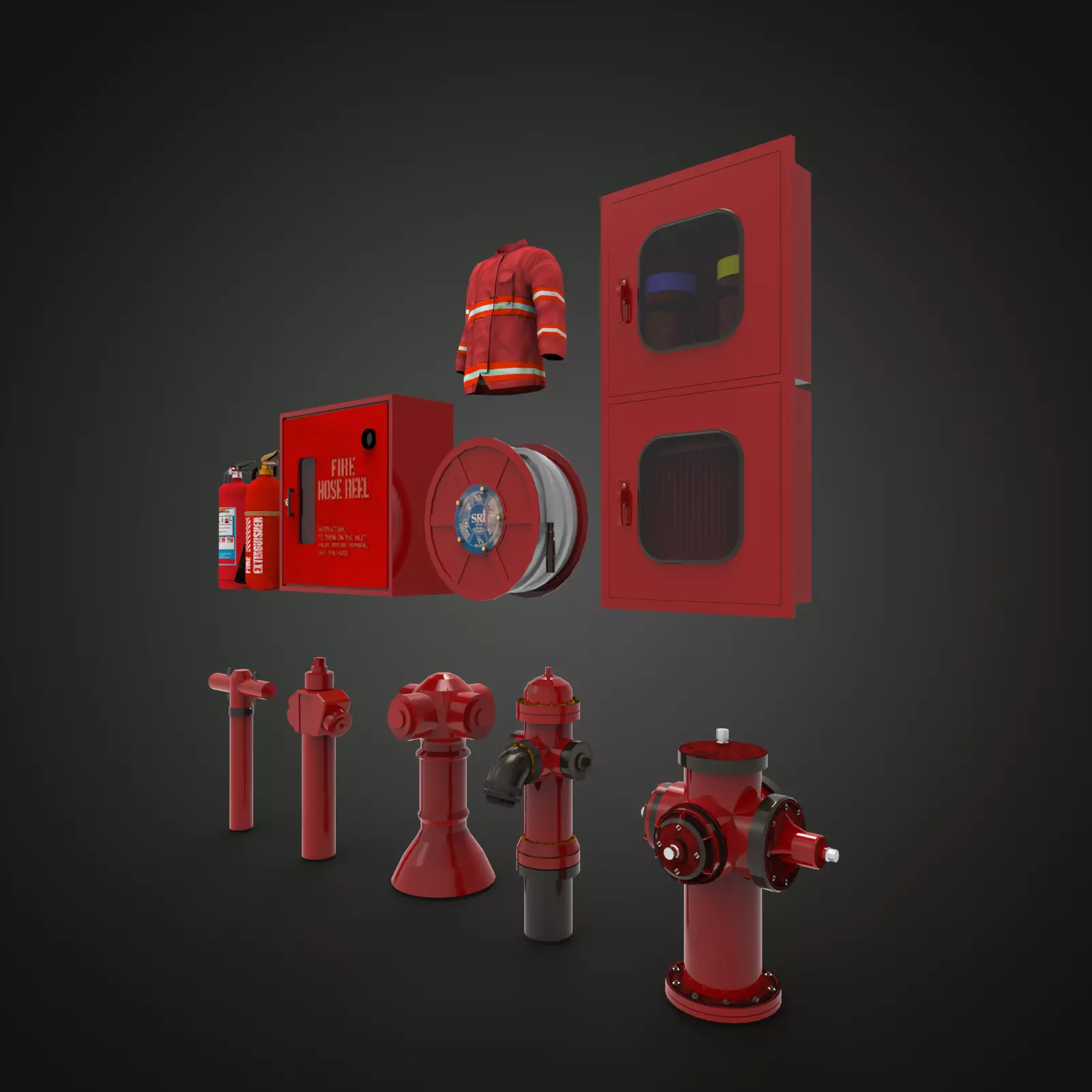 Fire Equipment Extinguisher 3D model