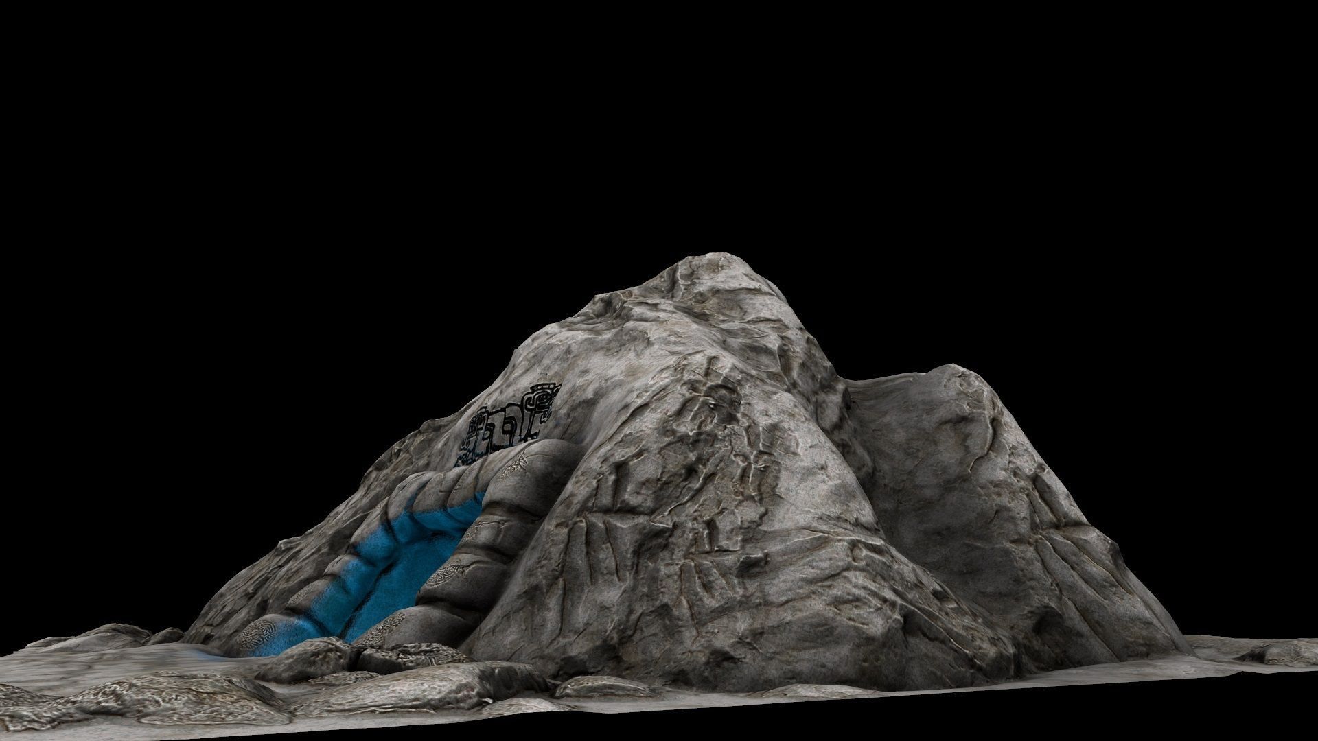 Cave Enterance 3D model_1