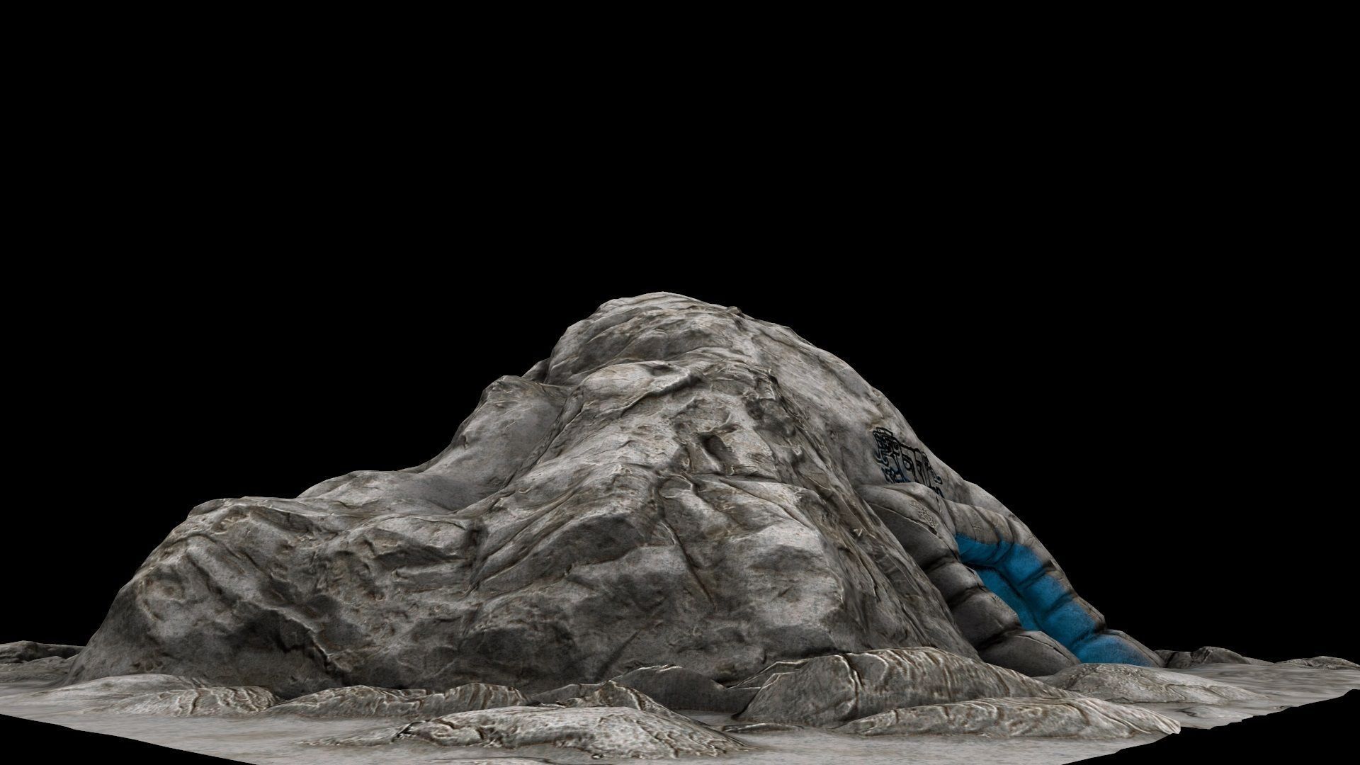 Cave Enterance 3D model_2