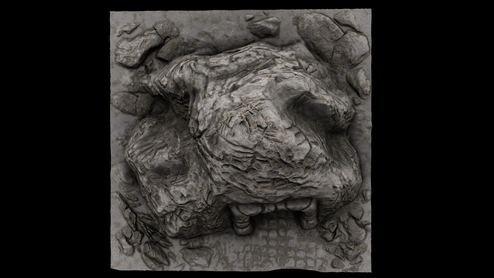 Cave Enterance 3D model_7