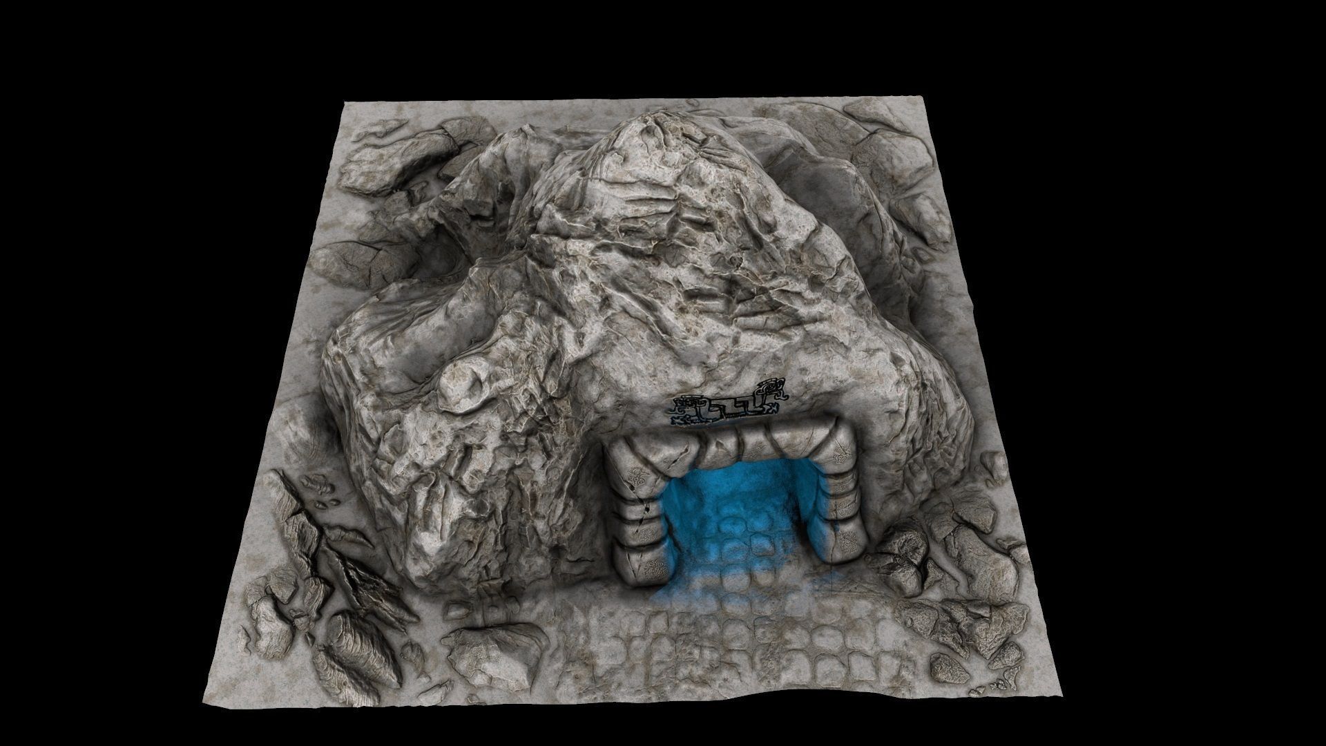 Cave Enterance 3D model_3