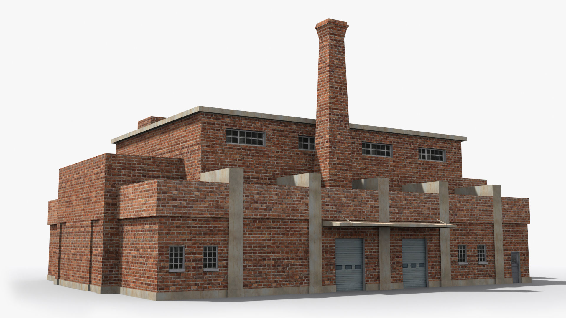 Factory xx1 Low-poly 3D model_5