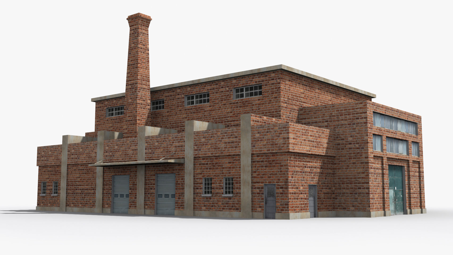 Factory xx1 Low-poly 3D model_1