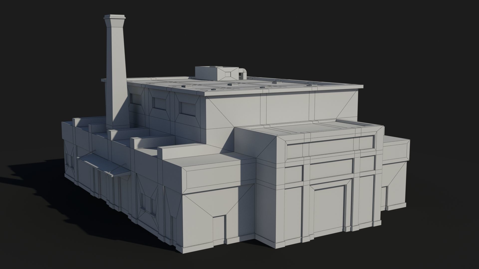 Factory xx1 Low-poly 3D model_9