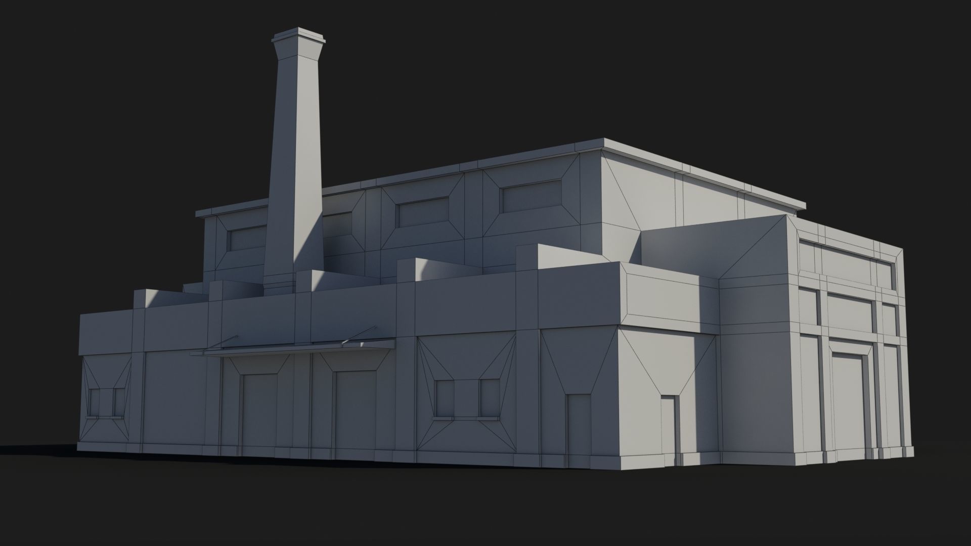 Factory xx1 Low-poly 3D model_7