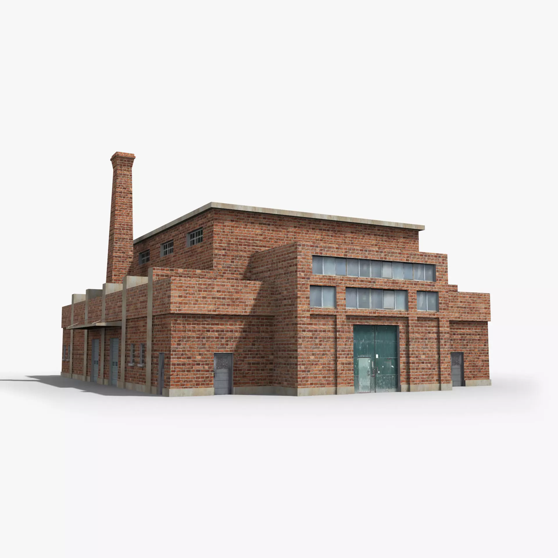 Factory xx1 Low-poly 3D model_0