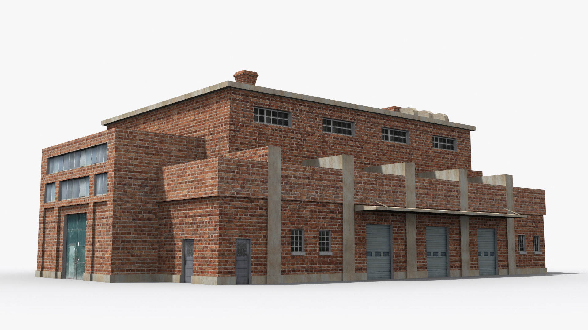 Factory xx1 Low-poly 3D model_2