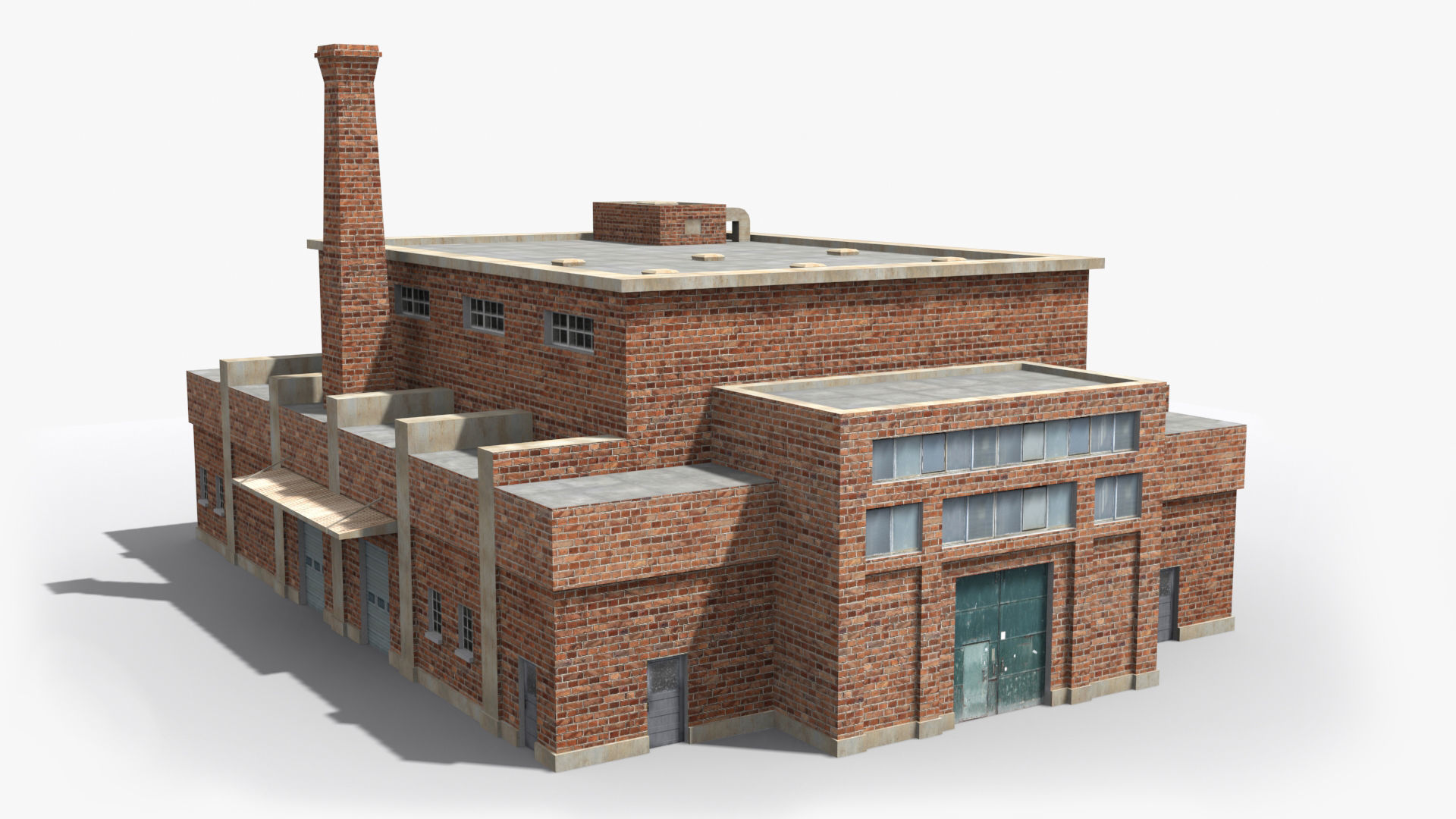 Factory xx1 Low-poly 3D model_3