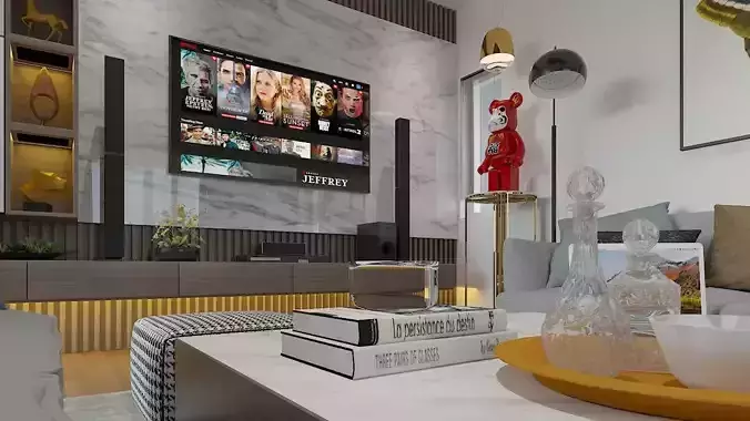 Living and Dining Interior Design - 1 3D model
