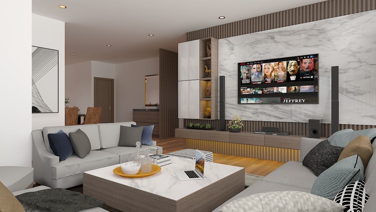 Living and Dining Interior Design - 1 3D model_6