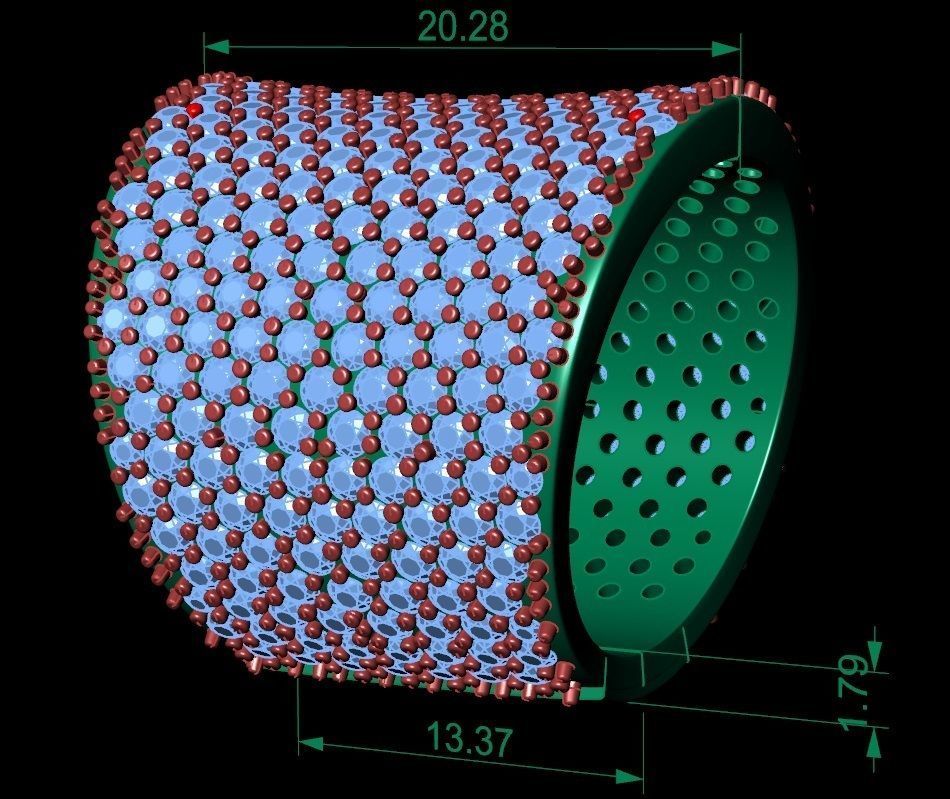 ring with diamonds 3D print model_1