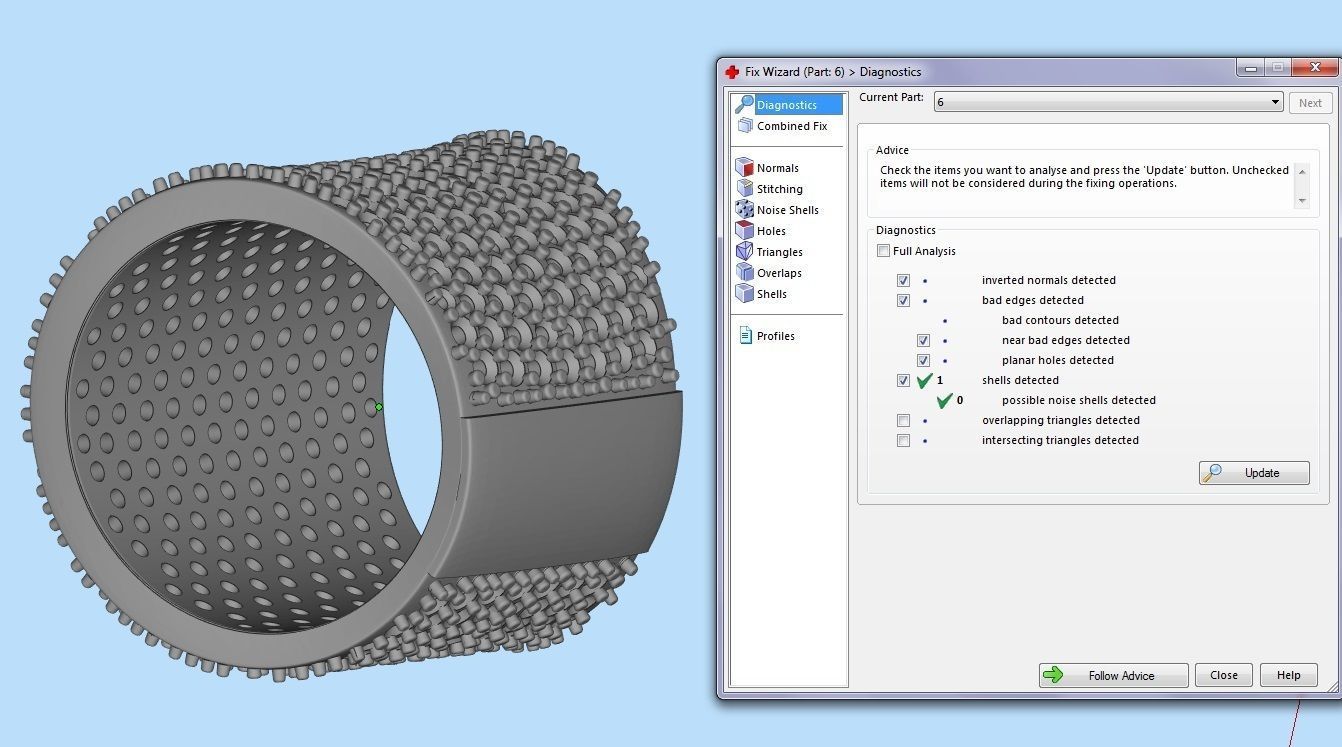 ring with diamonds 3D print model_3