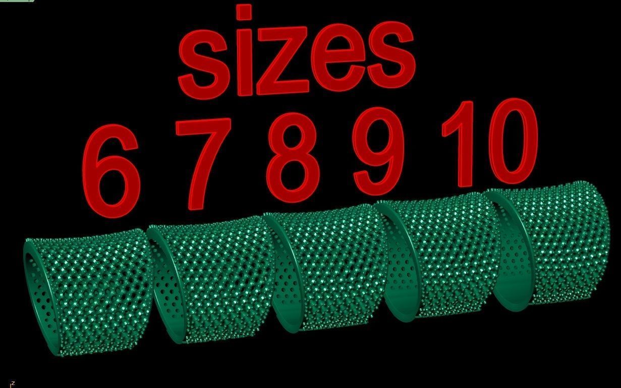 ring with diamonds 3D print model_2